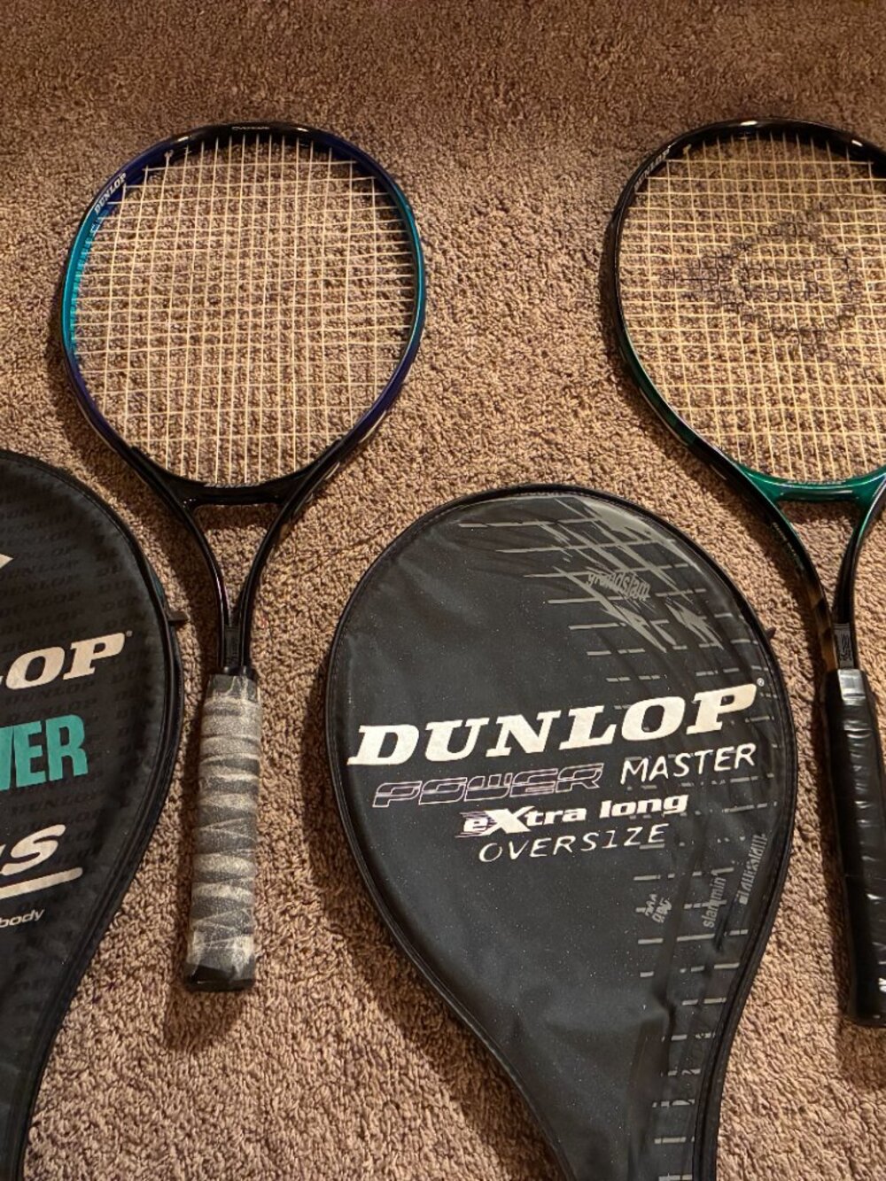 Pair of Dunlop Oversize Lite Plus TENNIS RACKETS Titanium Alloy